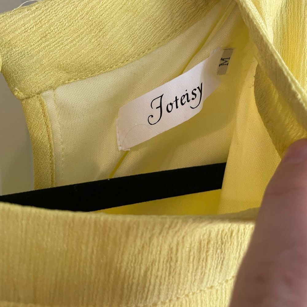 Foteisy Yellow Ruffled Dress - Picture 3 of 4